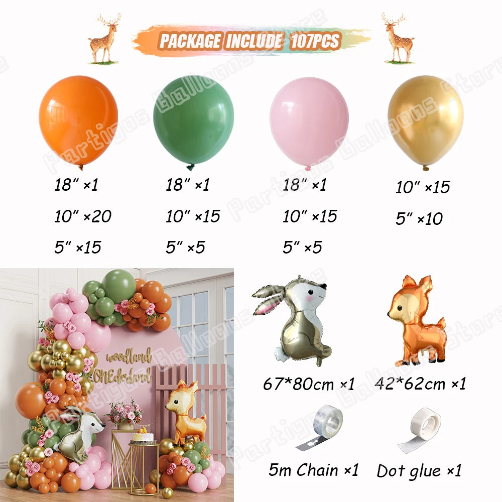Ballonger med skogstema