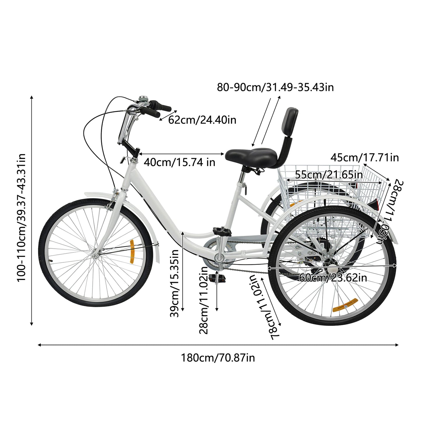 PEDICAB Trehjuling för vuxna