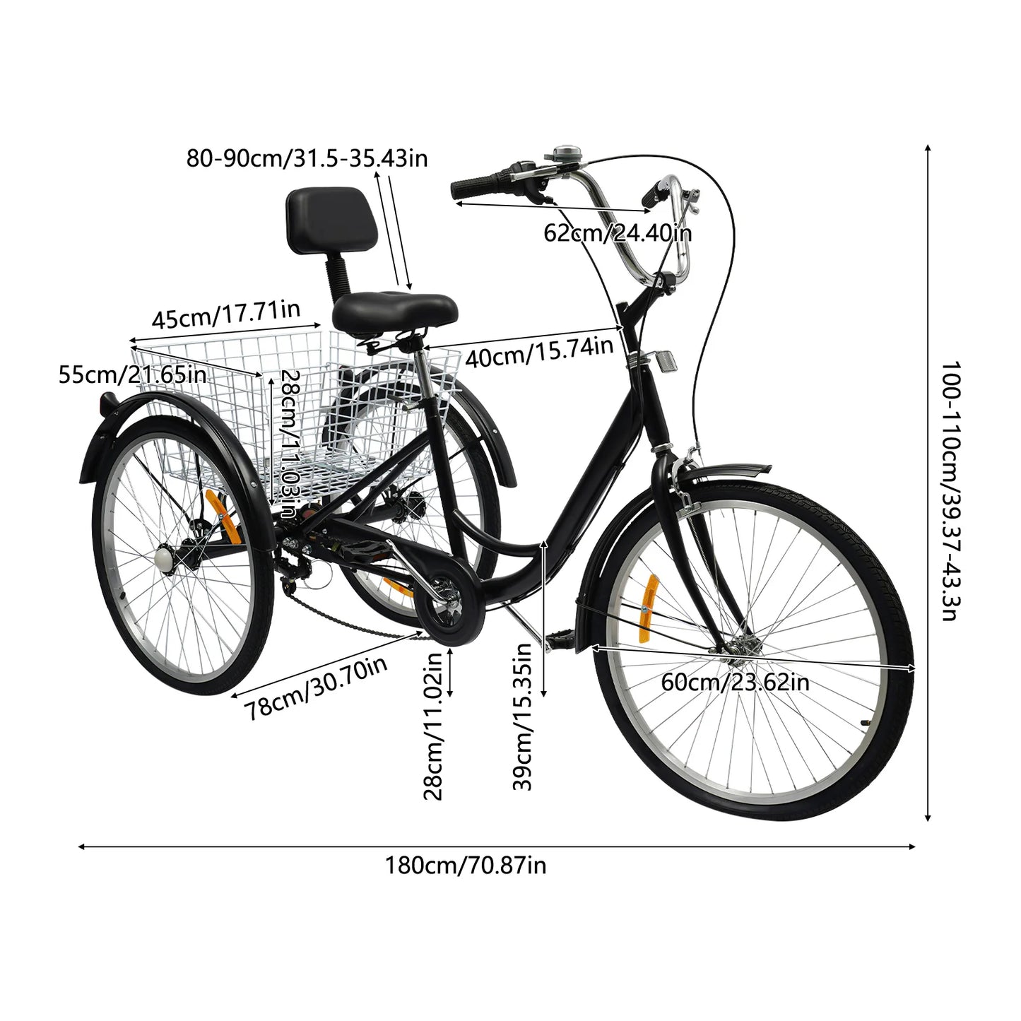 PEDICAB Trehjuling för vuxna