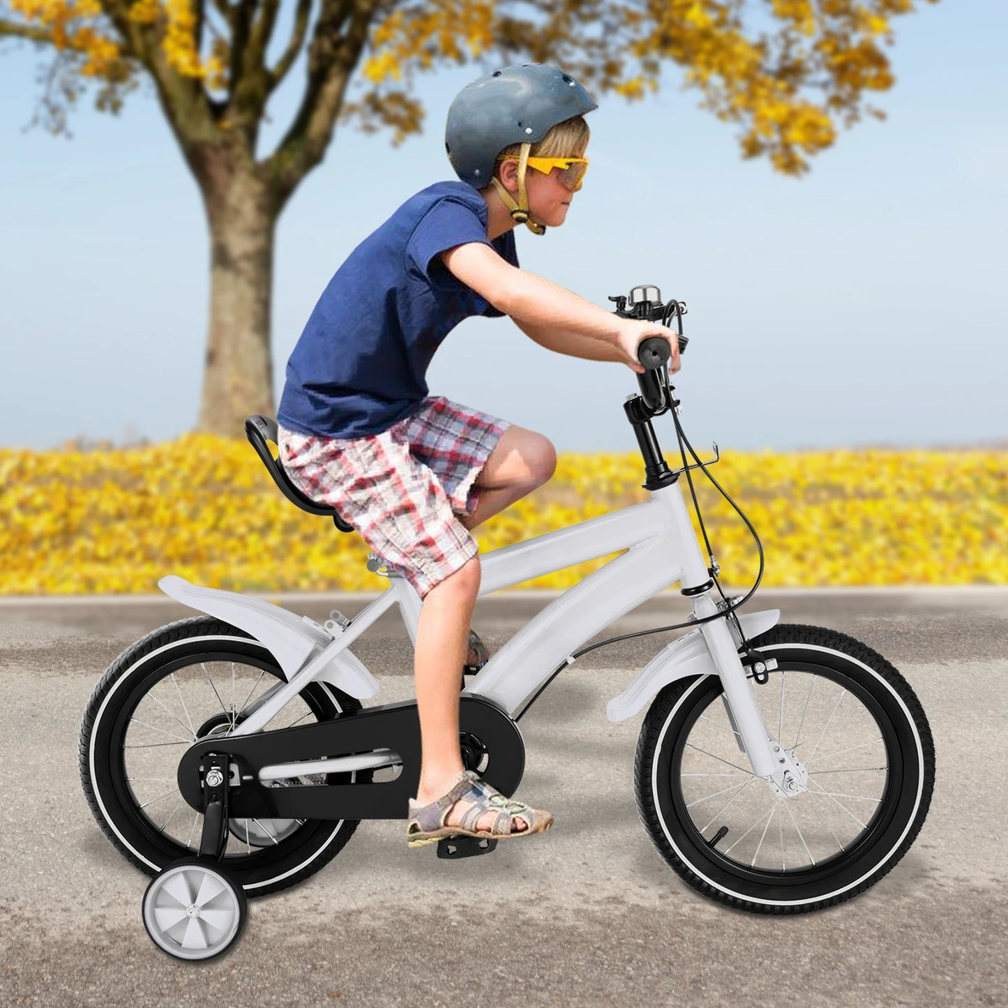 Barncykel med stödhjul 14 tum