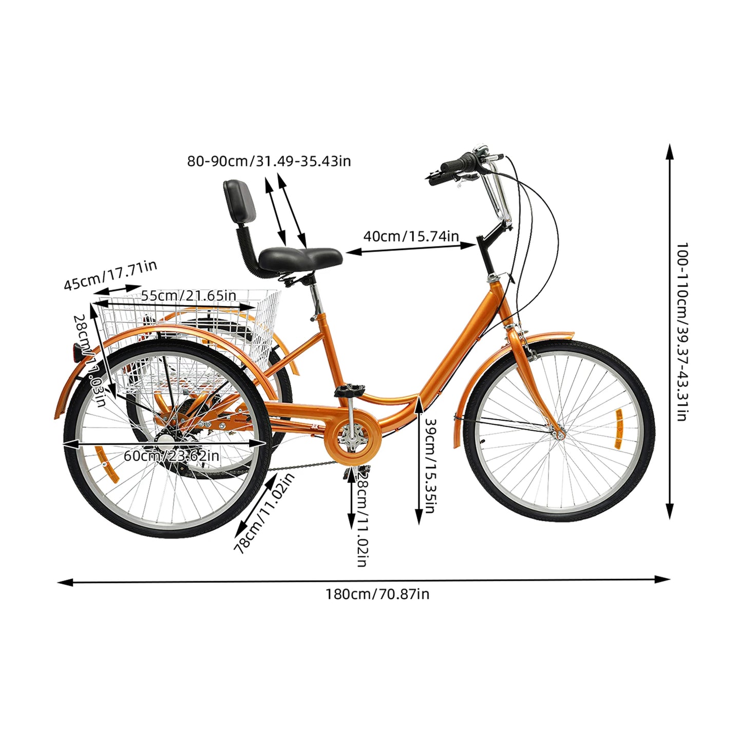 PEDICAB Trehjuling för vuxna