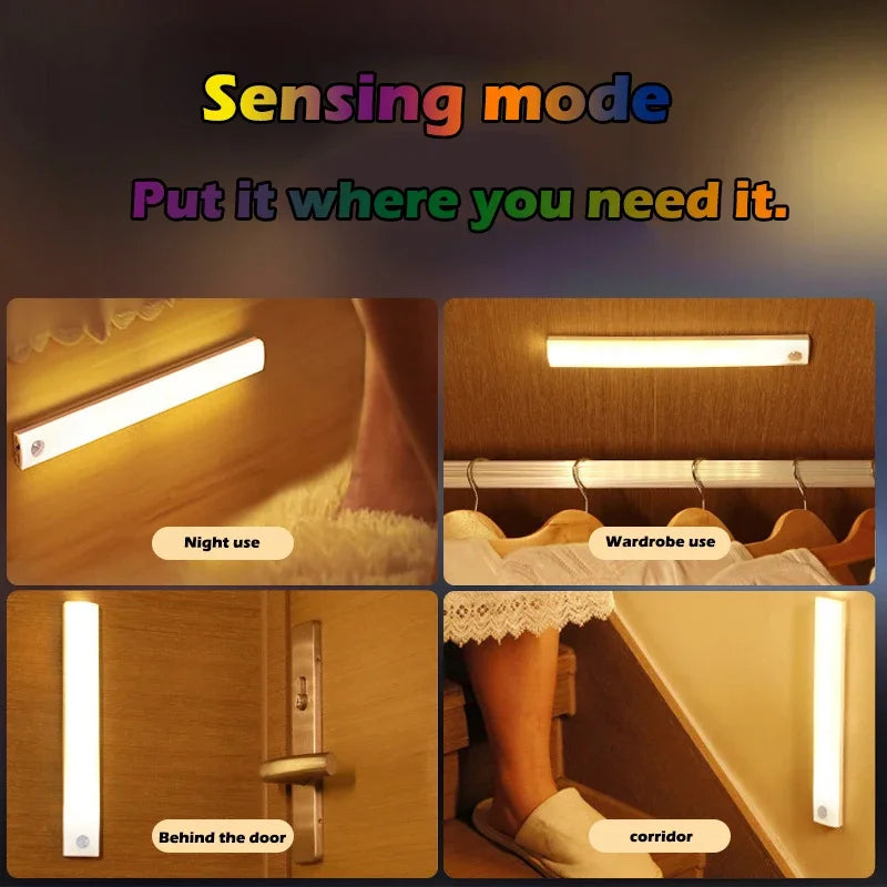 Trådlös Uppladdningsbar LED-lampa med Rörelsesensor