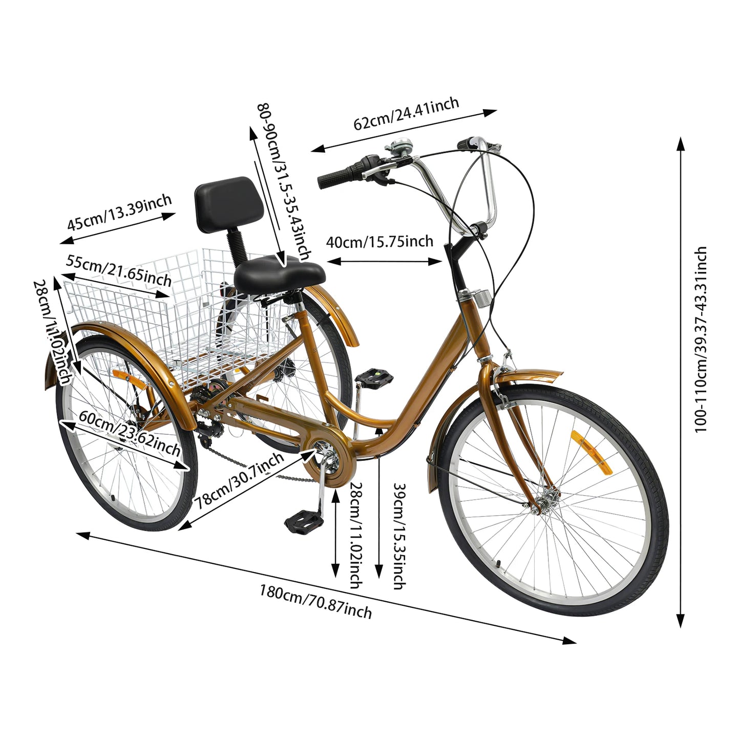 PEDICAB Trehjuling för vuxna