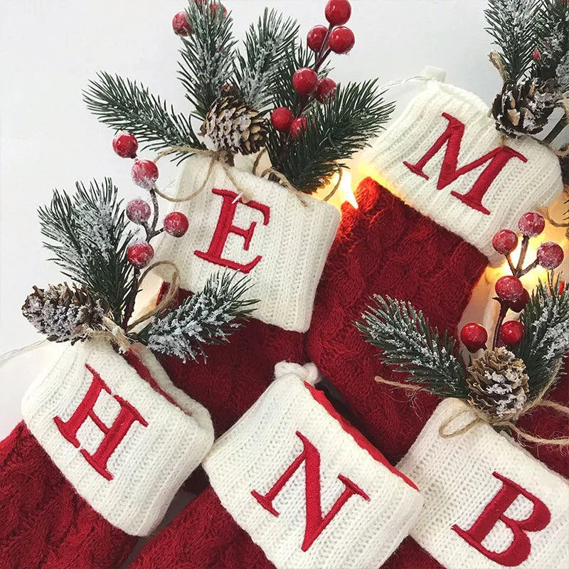 Julstrumpa med bokstav