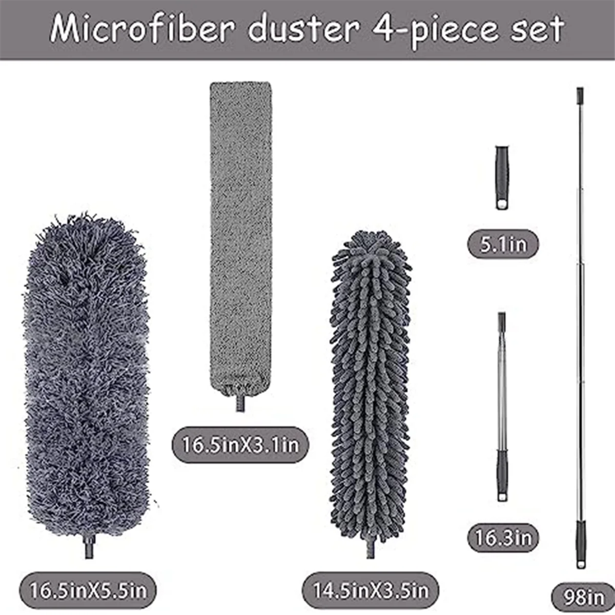 Dammborste - 3 Pack