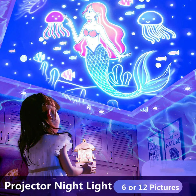 Nattlampa med projektor