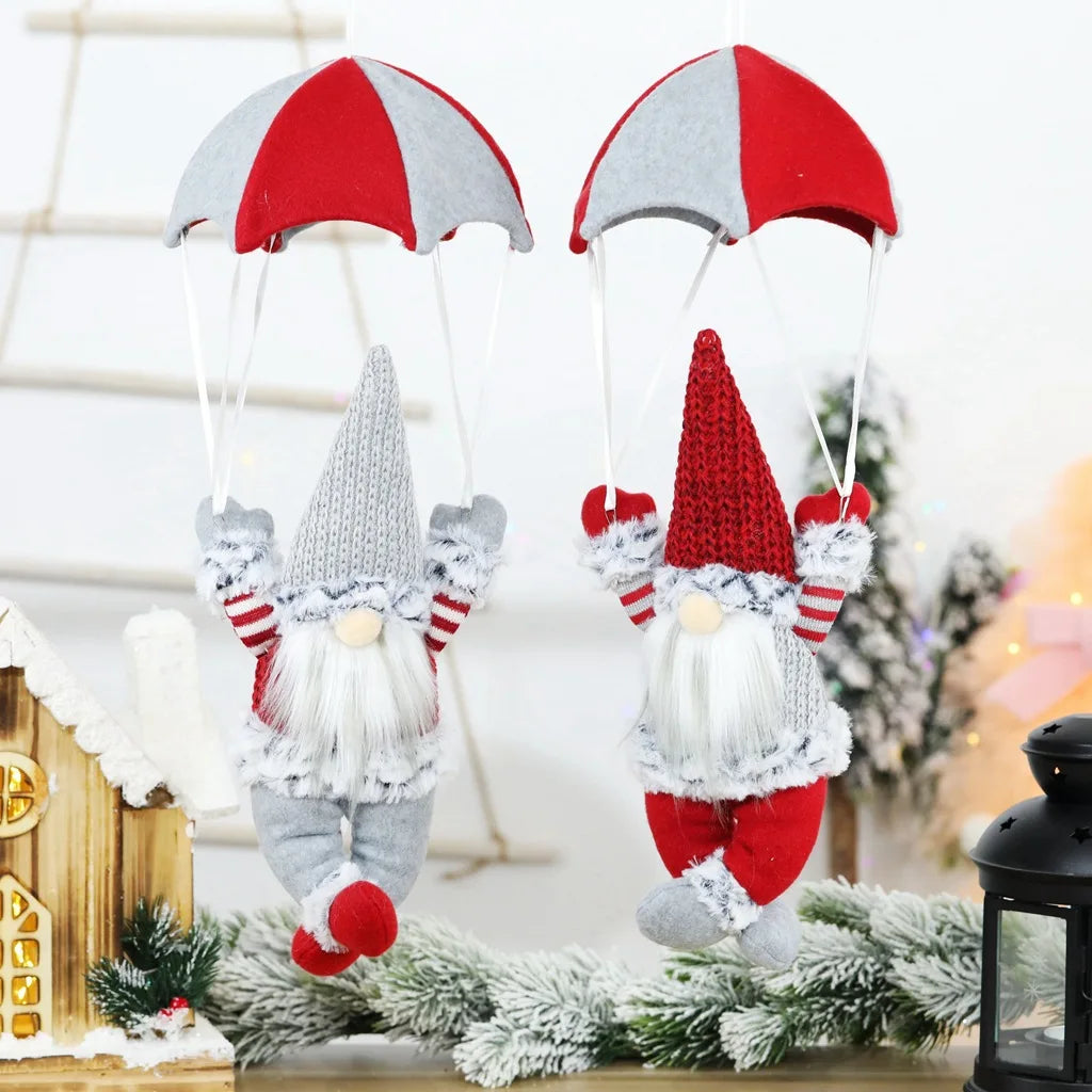 Jultomte med fallskärm