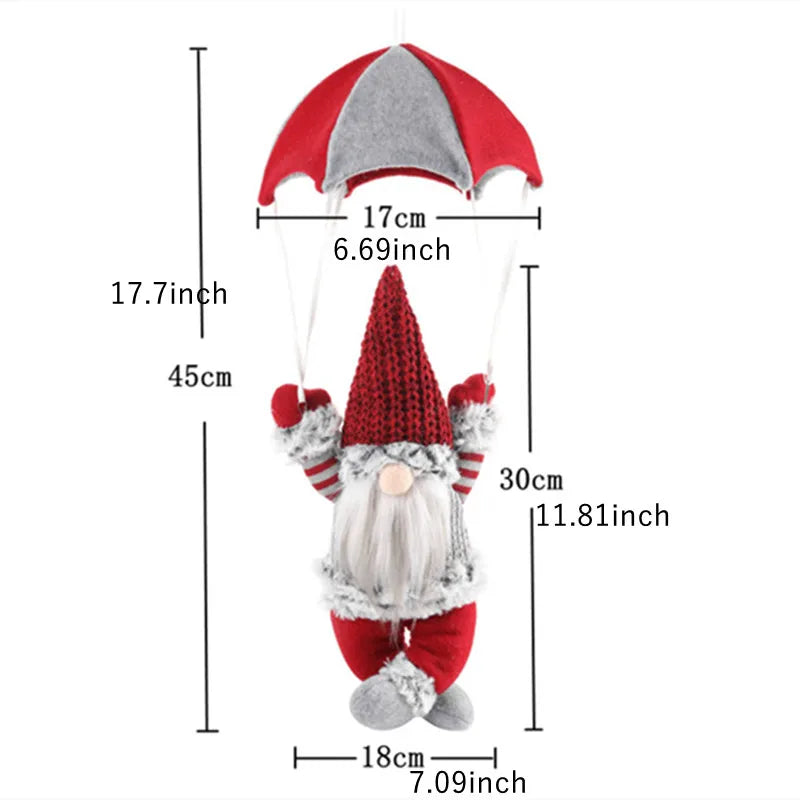 Jultomte med fallskärm