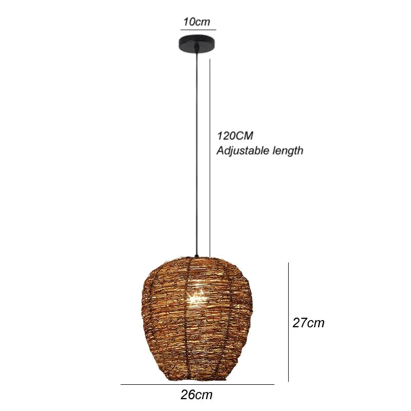 Flätad Lampa