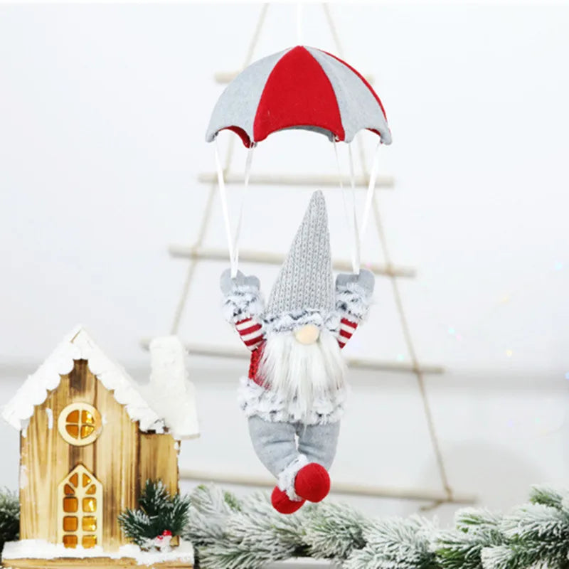Jultomte med fallskärm