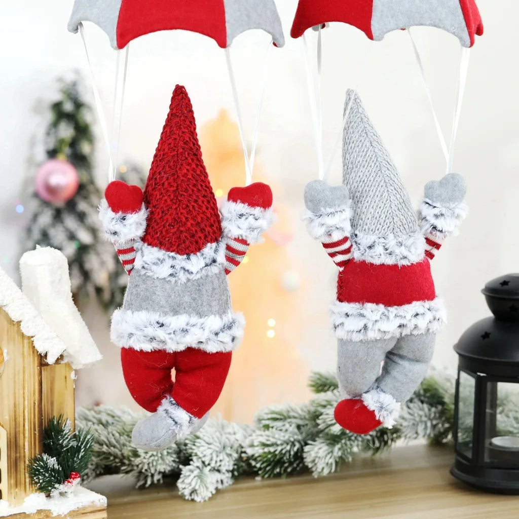 Jultomte med fallskärm