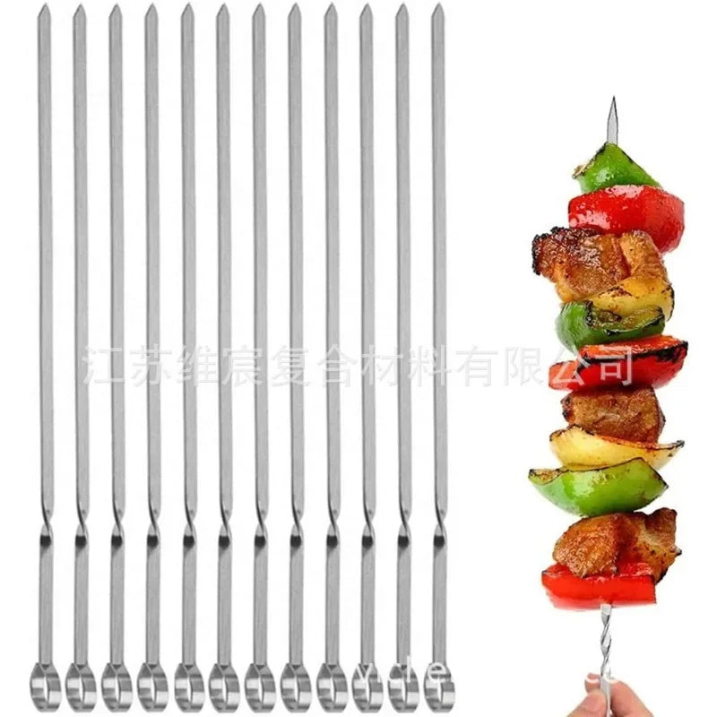 6-pack Grillspett i rostfritt stål